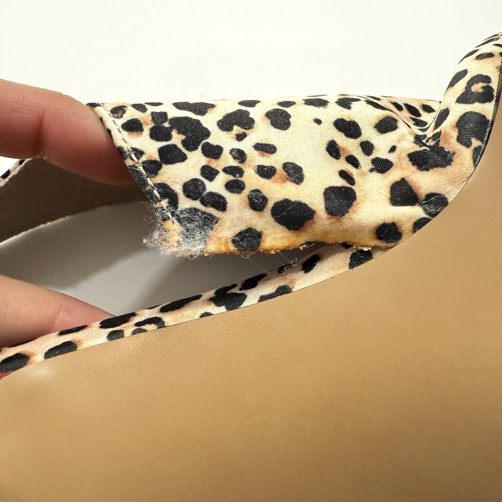 Betsey Johnson Irving Heels Leopard Animal Print Bow Red Stem Stiletto Sz 9 - Picture 10 of 12